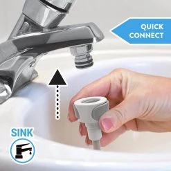 RINSE ACE 3-Spray Single Freestanding Handheld Adjustable Shower Head in White -Bathroom Faucets Store white rinse ace handheld shower heads 94566 fa 1000